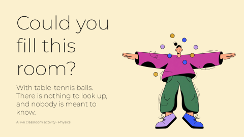Could you fill this room? presentation template cover slide