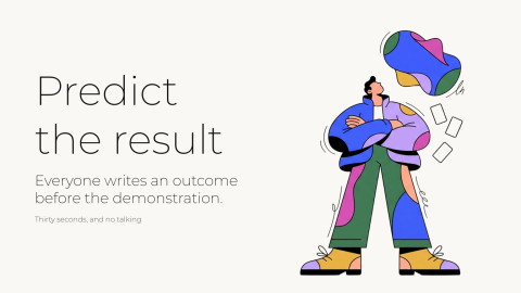 Predict the result, face down presentation template cover slide