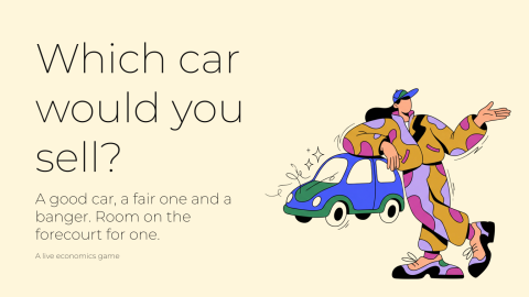 Which car would you sell? presentation template cover slide