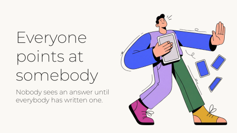 Most likely to, at work presentation template cover slide