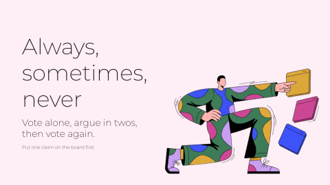 Always, sometimes, never presentation template cover slide