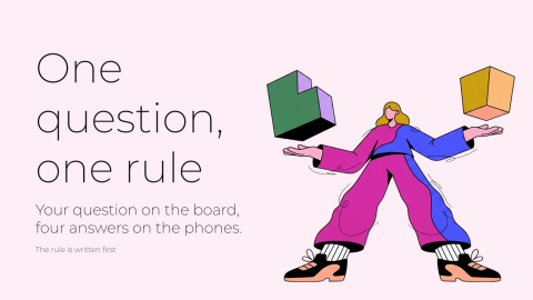 The hinge question presentation template cover slide