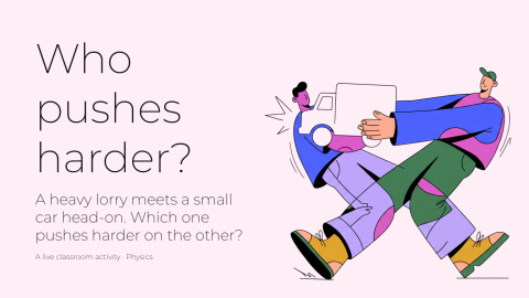 Who pushes harder? presentation template cover slide