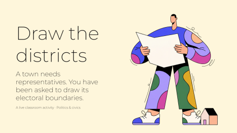 Draw the districts presentation template cover slide