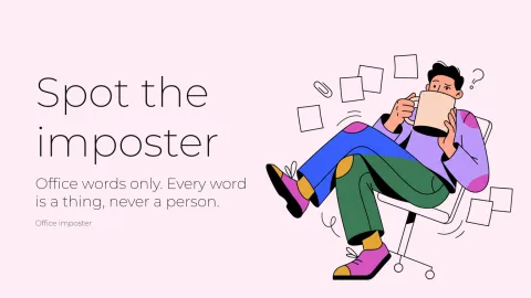 Office imposter presentation template cover slide