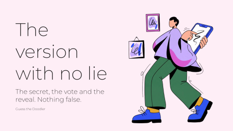 The version with no lie in it presentation template cover slide