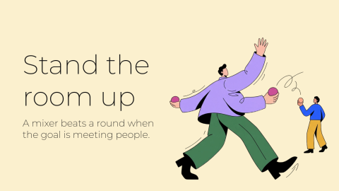 Stand the room up presentation template cover slide