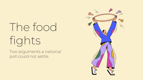 The food fights presentation template cover slide