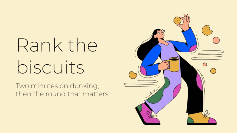 Biscuits, by dunking performance presentation template cover slide