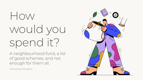 How would you spend it? presentation template cover slide