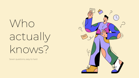 Office trivia, ready to run presentation template cover slide