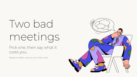 Would you rather, meetings presentation template cover slide