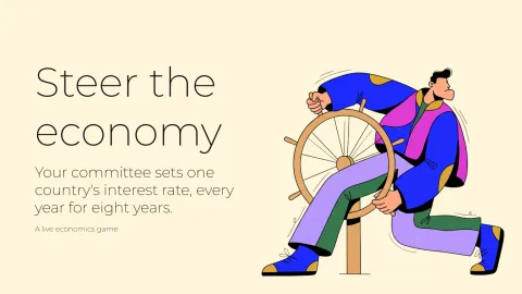 Steer the economy presentation template cover slide