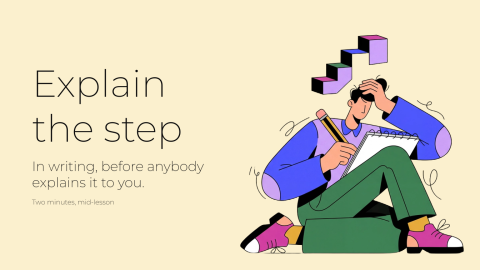 Why does this step follow? presentation template cover slide