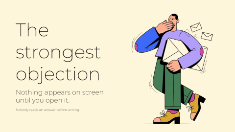 The strongest objection presentation template cover slide