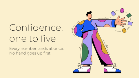 Fist of five, all at once presentation template cover slide
