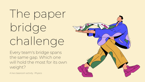 The paper bridge challenge presentation template cover slide