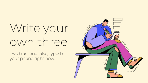Write your own three presentation template cover slide
