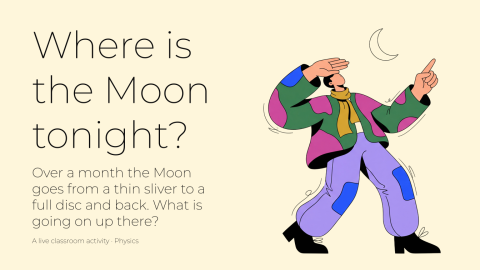 Where is the Moon tonight? presentation template cover slide