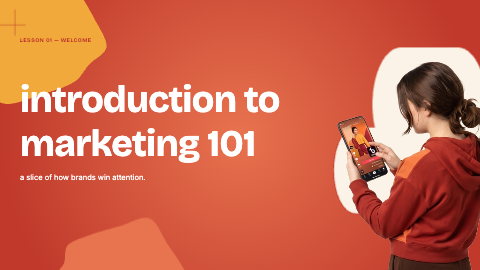 Introduction to Marketing Opening Class Presentation Template presentation template cover slide