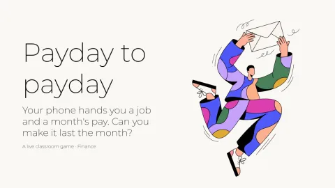 Payday to payday presentation template cover slide