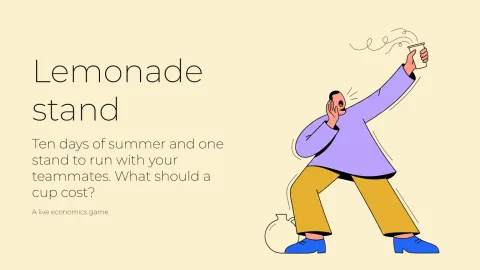Lemonade stand presentation template cover slide